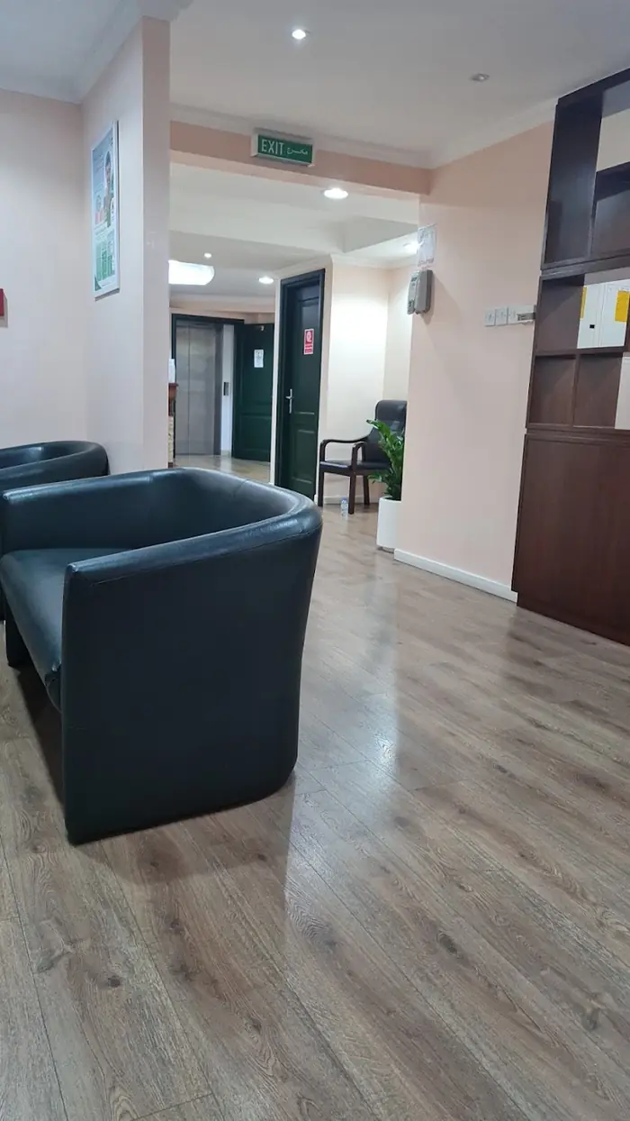 Waiting lounge with sofas at the clinic